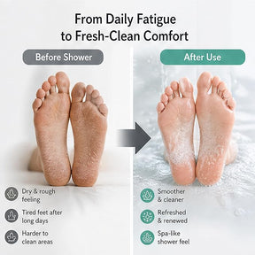11.2" x 11" Dual-Sided Silicone Shower Foot Scrubber Mat