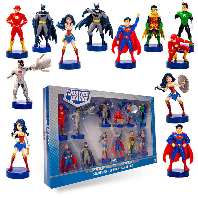 2.4" Justice League Collectible Stamper Action Figures (12-Pack)