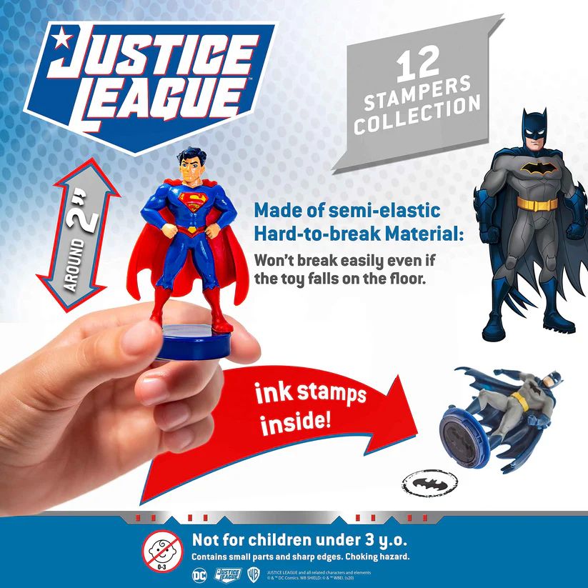 2.4" Justice League Collectible Stamper Action Figures (12-Pack)