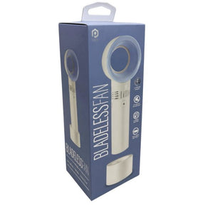 Portable Bladeless Cooling Fan with Stand - Blue/White One Size