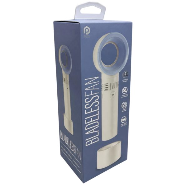 Portable Bladeless Cooling Fan with Stand - Blue/White One Size