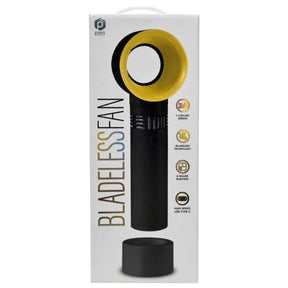 Portable Bladeless Cooling Fan with Stand - Black/Gold One Size