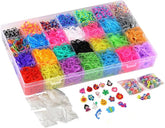 DasKid 12,100+ Piece Rubber Band Refill Loom Set with 14" x 9" x 2" Storage Case