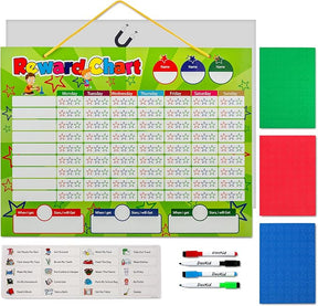 17" x 13" Magnetic Reward Chart Set with 4 Dry Erase Markers