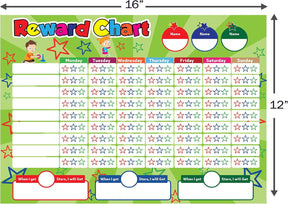 17" x 13" Magnetic Reward Chart Set with 4 Dry Erase Markers