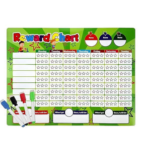 16" x 12.5" Reusable Dry Erase Sticker Chart with 4 Markers