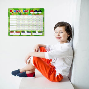 16" x 12.5" Reusable Dry Erase Sticker Chart with 4 Markers