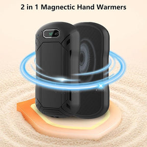 2-Pack Magnetic Rechargeable Hand Warmers - 6000mAh - 3 Heat Levels (up to 131°F)