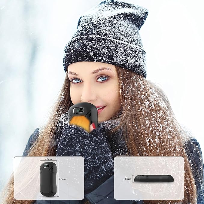 2-Pack Magnetic Rechargeable Hand Warmers - 6000mAh - 3 Heat Levels (up to 131°F)