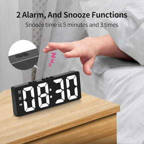 6.3 Inch LED Digital Desk Alarm Clock with USB and Battery Backup
