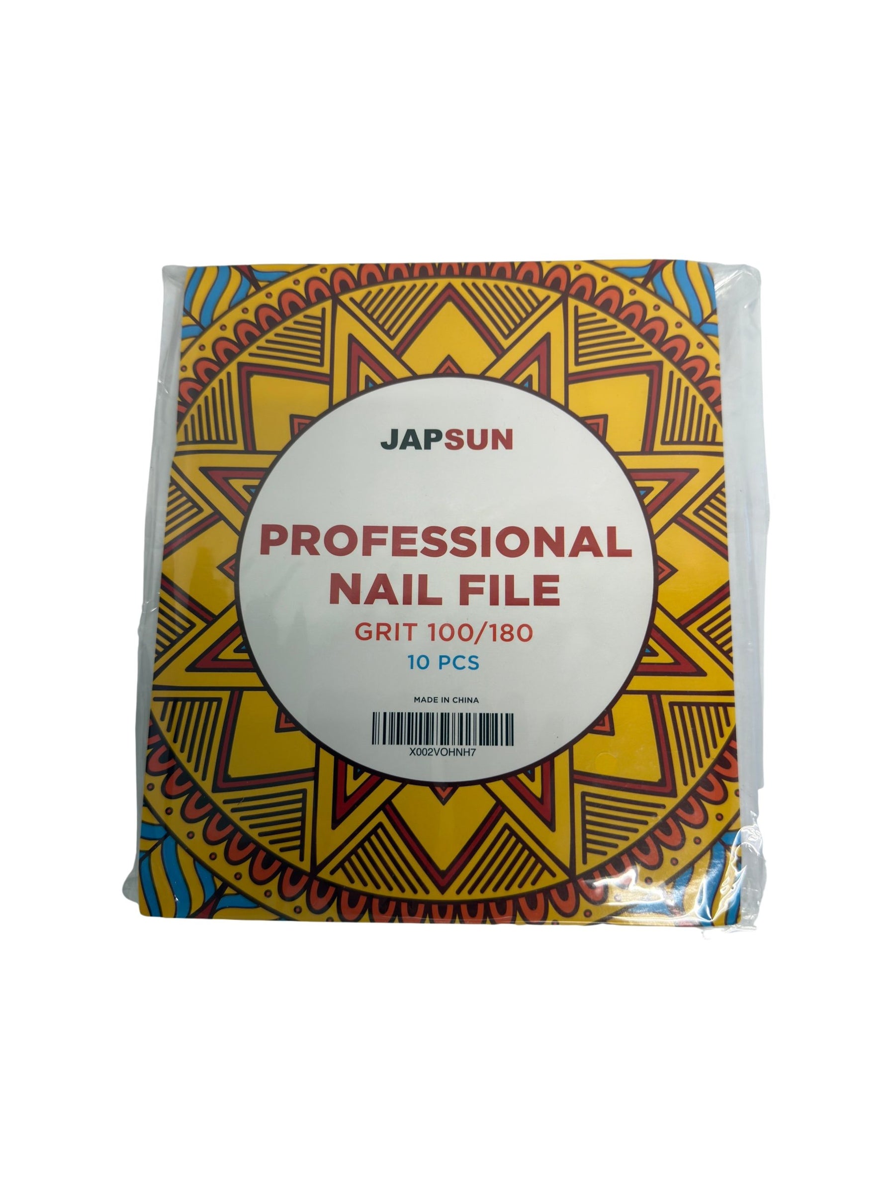 JAPSUN 300-Pack 7" Washable Professional 100/180 Grit Nail Files - Assorted Designs
