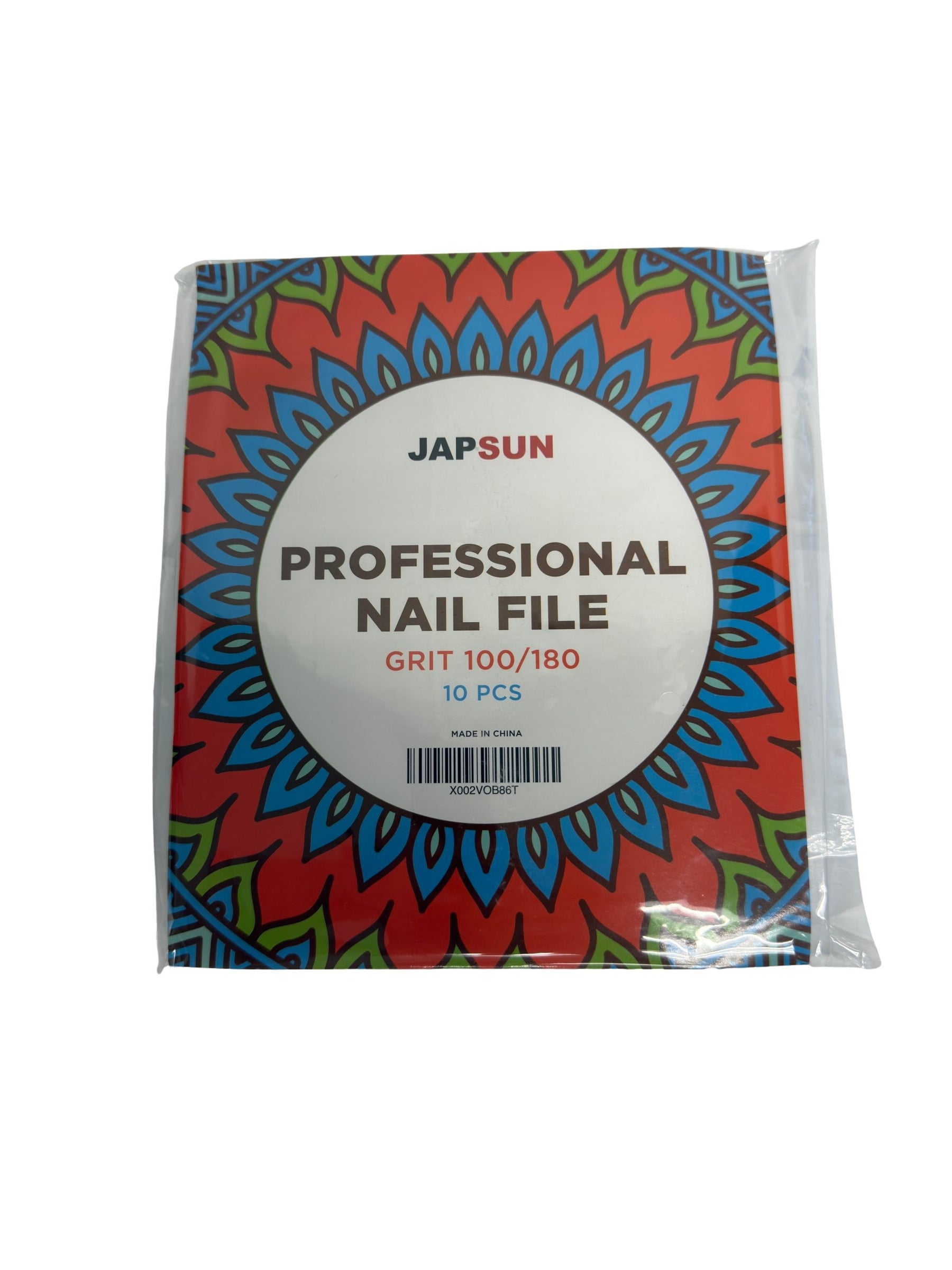 JAPSUN 300-Pack 7" Washable Professional 100/180 Grit Nail Files - Assorted Designs