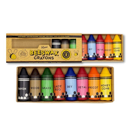 Hieno Handmade 100% Pure Beeswax Non-Toxic Crayons - 8-Pack