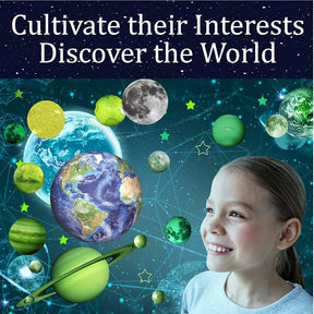 Hello World 200-Piece Glow in the Dark Stars and Solar System Set - 15 Planets for Ceilings and Walls