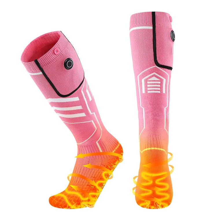 AGPTEK Heated Socks for Women - 5V 6000mAh Battery - Up to 149°F Heat Settings