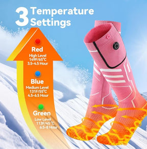 AGPTEK Heated Socks for Women - 5V 6000mAh Battery - Up to 149°F Heat Settings