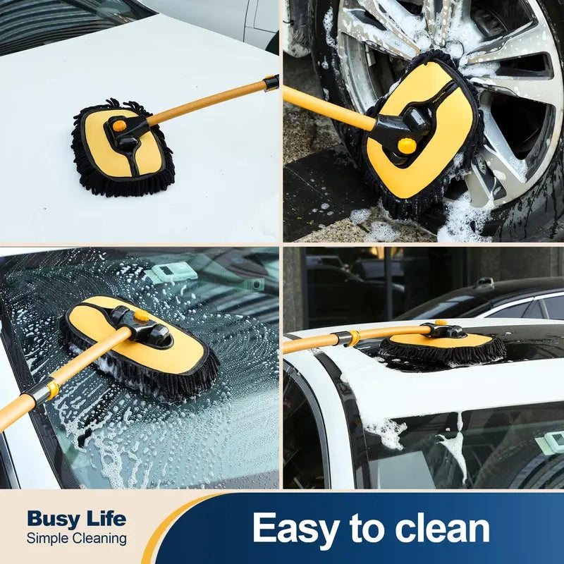 Microfiber Car Wash Mop with 43" Retractable Handle