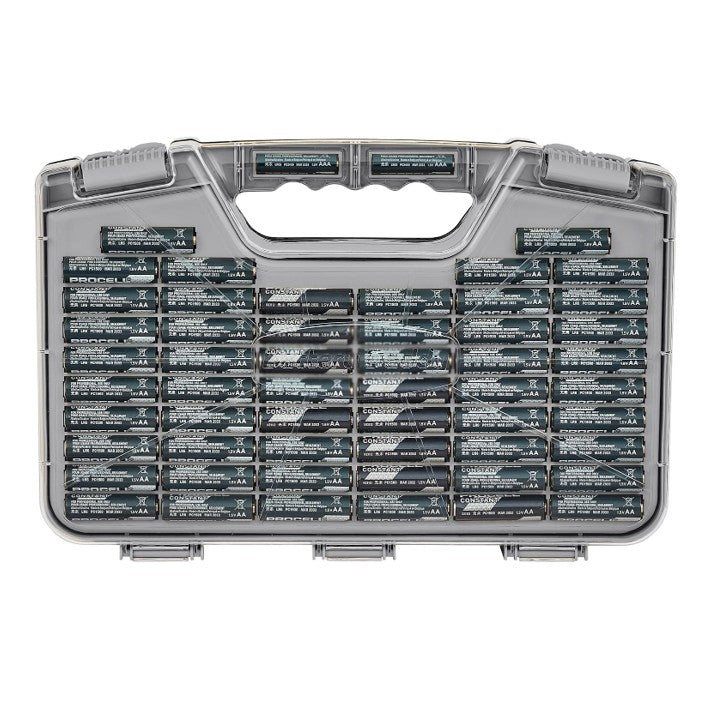 Battery Storage Organizer Case - Holds 180 Batteries Double Sided