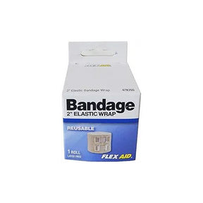 Flex Aid Self Adhering Elastic Bandage, 2" x 5', Latex Free - w/ Clips