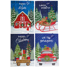 4pk 18" Paper Gift Bags w/ Tags - For Large Christmas & Holiday Gifts