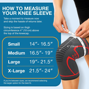 2pk UFlex Knee Compression Sleeves – Non-Slip Support for Sports & Recovery