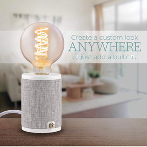 Enbrighten Anywhere Lamp w/ 6ft Braided Cord - Tabletop or Wall Mount