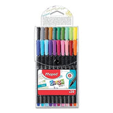 20pk Maped Graph' Peps Fine Tipped 0.4mm Felt Pens--Vibrant Colors!