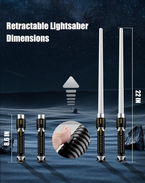 2pk Retractable Mini Lightsaber Toys with Sound, Batteries Included