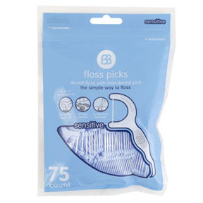 Floss Picks by Brush Buddies - Choose From Charcoal, Sensitive or Mint
