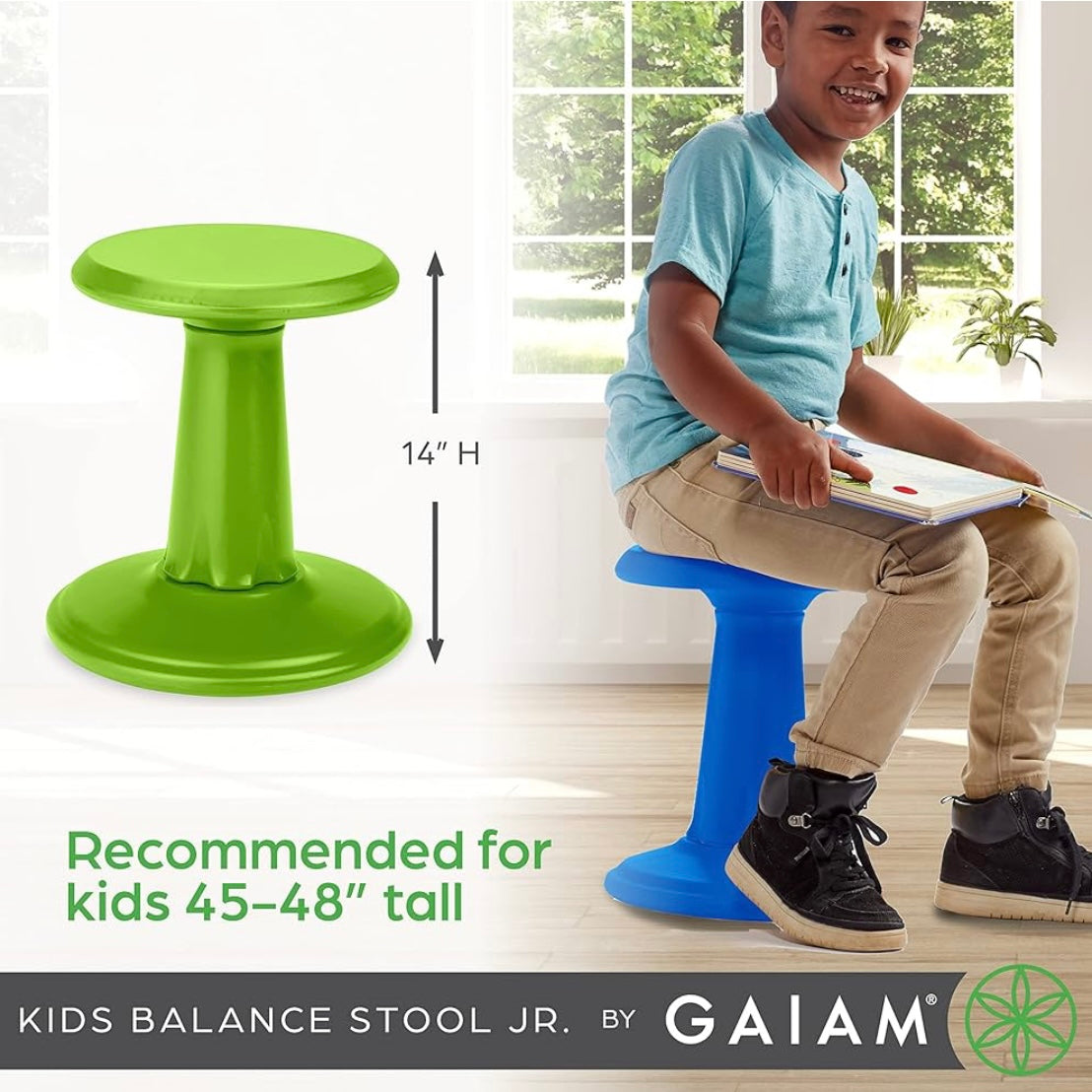 Gaiam Kids Balance Wobble Stool, Desk Chair Alternative Seating,
