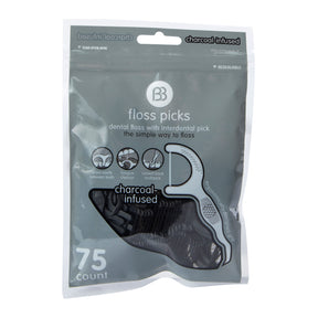Floss Picks by Brush Buddies - Choose From Charcoal, Sensitive or Mint