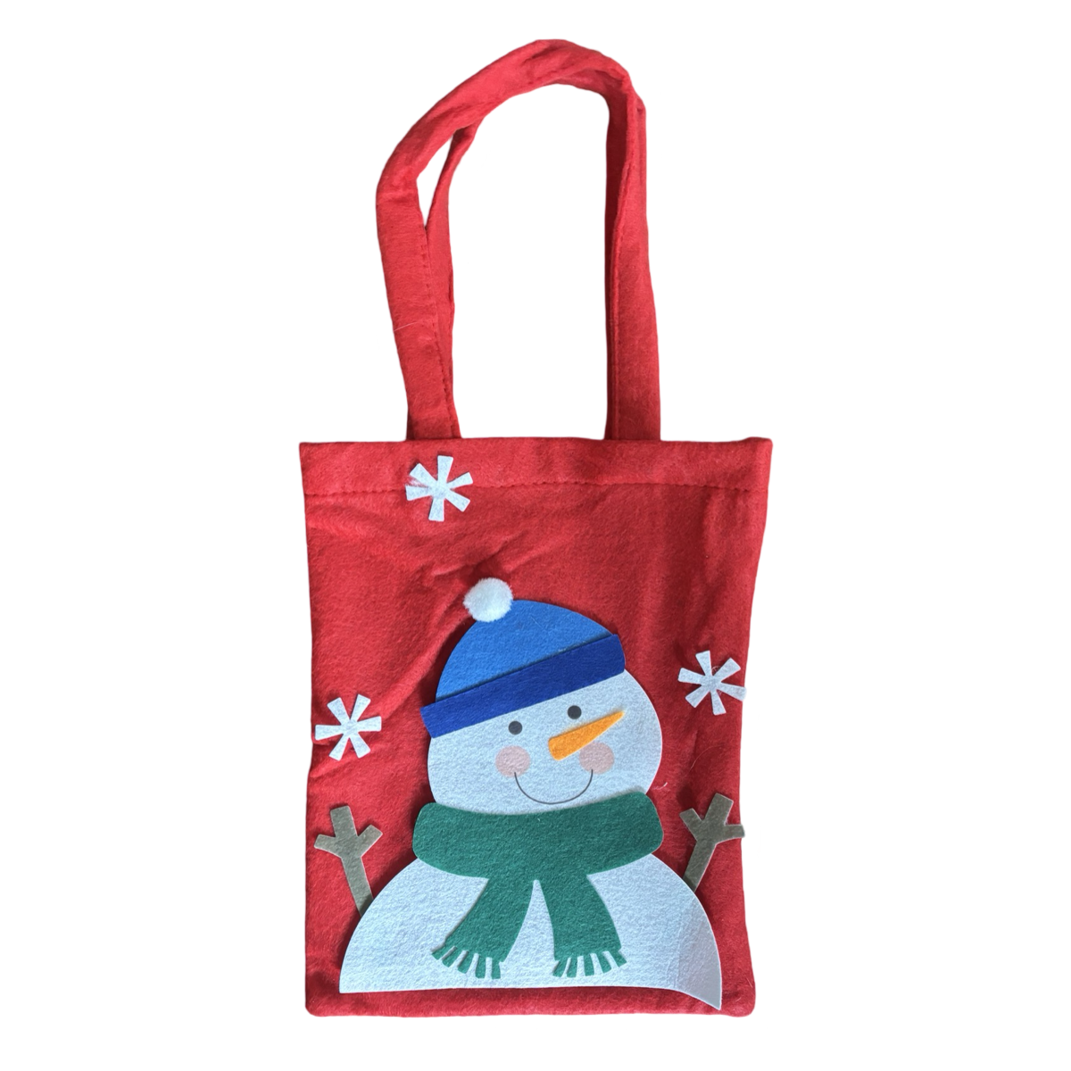 4pk 10" Cute Felt Holiday Gift Bags w/ Handle - Great For Party Favors!