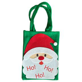 4pk 10" Cute Felt Holiday Gift Bags w/ Handle - Great For Party Favors!