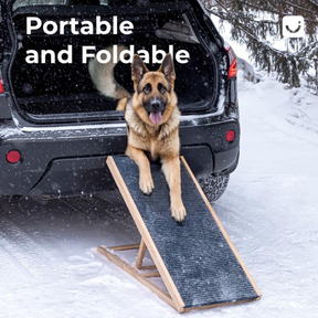 Foldable Wood Dog Ramp For Large Or Small Pets - Up To 100lbs. Ships Free!