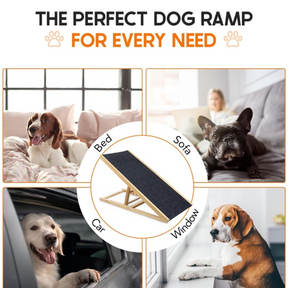 Foldable Wood Dog Ramp For Large Or Small Pets - Up To 100lbs. Ships Free!