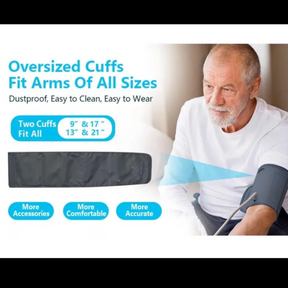JOOPHYS One Button Blood Pressure Monitor w/ 2 Cuffs - 3" LCD Screen
