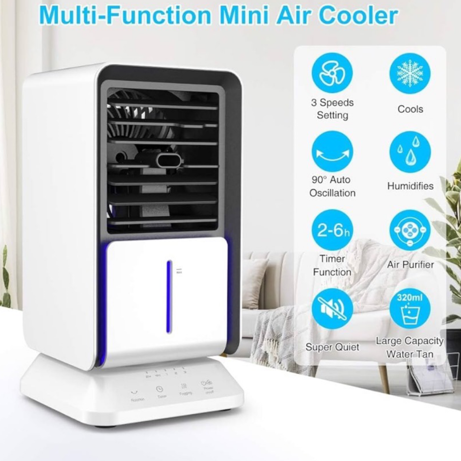 air cooler plant for home Energy Efficient Small Portable Air Cooler w/ Timer