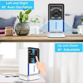 Energy Efficient Small Portable Air Cooler w/ Timer - No Ice Needed