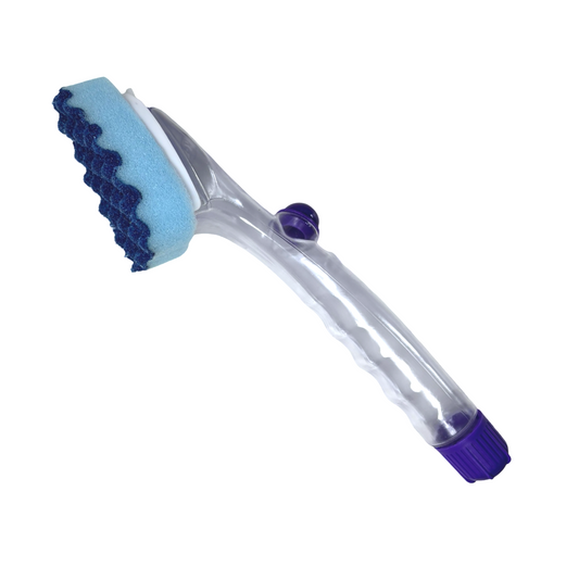 Heavy Duty Refillable Non Abrasive Dishwand With Dimpled Scrubbing Pad