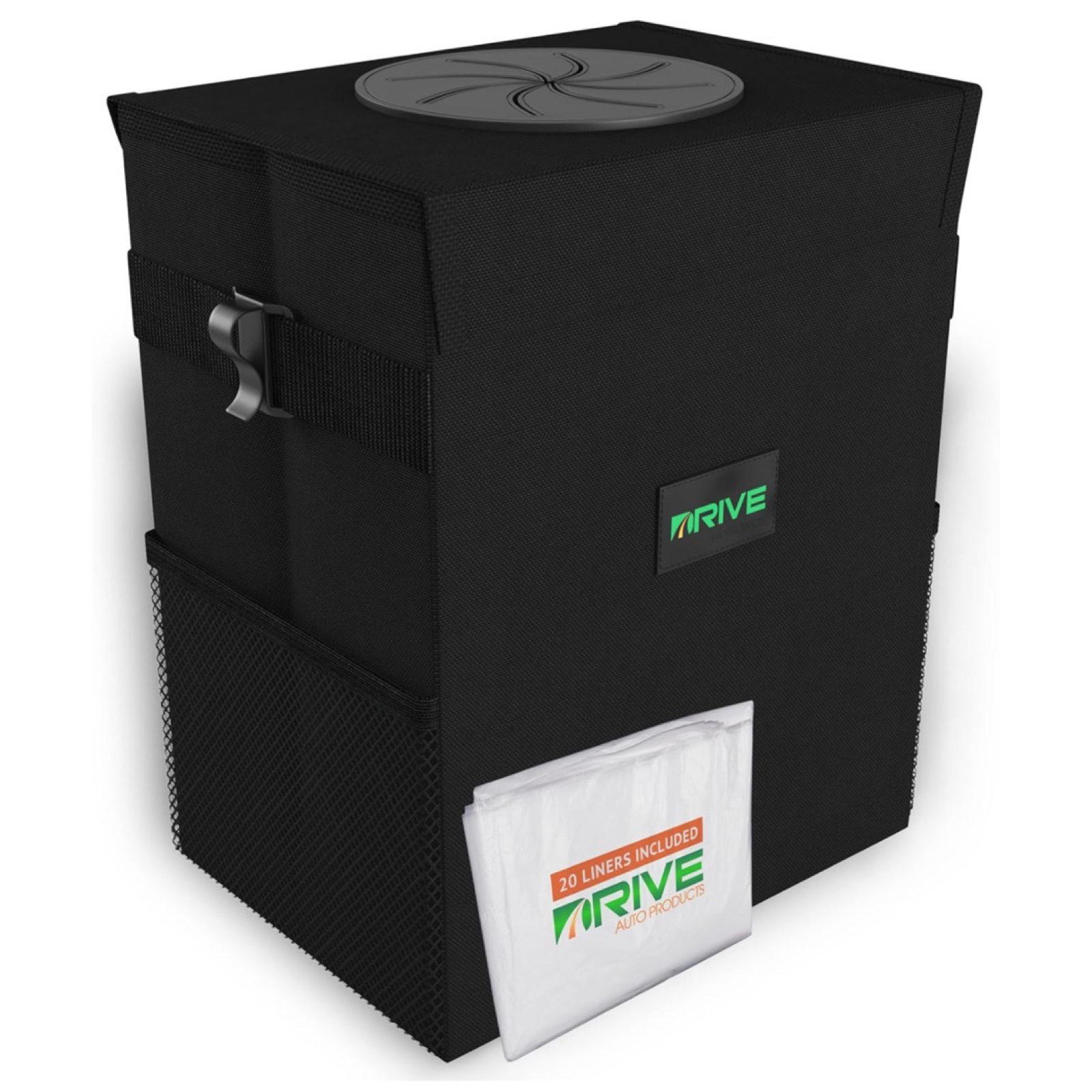 Drive 11" Collapsible Leak Proof Fabric Car Trash Bin w/Liners