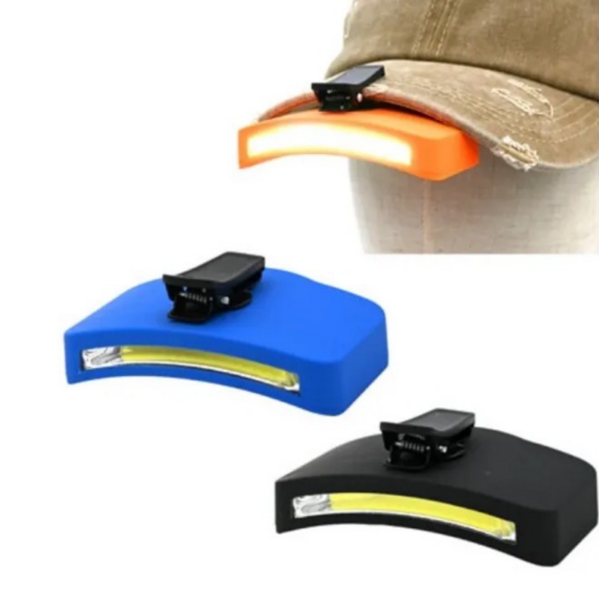 【S/E/O】US CAP LEMON LIGHT Super Bright Clip On LED Cap Light - 360° Horizontal Rotation
