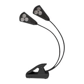 UltraBrite Dual Head 6-LED Clip Anywhere Music light - Flexible Gooseneck Style