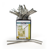 40pc Eco Friendly Stainless Steel Straws 8.5" Reusable 5mm - Fits Most Tumblers!
