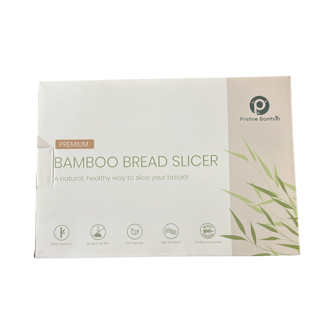 Pristine Bamboo Bread Slicer, 3 Thickness Options - Non Slip