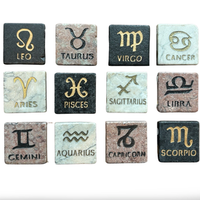 Marble Horoscope Zodiac Sign Magnet - Display Your Astrological Sign Proudly