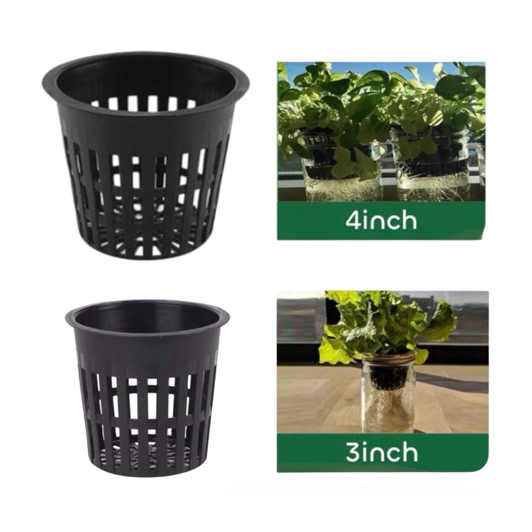 plant mesh for pots 25pk of Heavy Duty Slotted Mesh Plant Pots In 3" or 4"