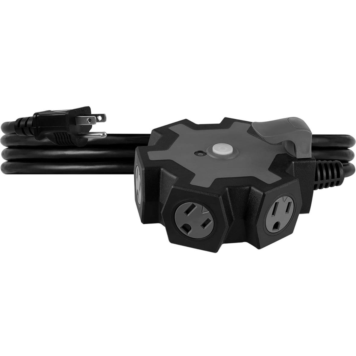 UltraPro 15ft Extension Cord Hub With 5 Grounded Outlets- Indoor/Outdoor