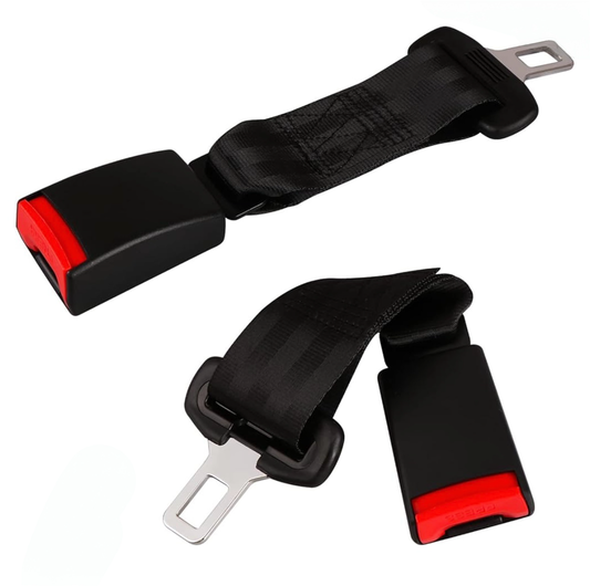 2pk 9" Universal Seat Belt Extender w/Buckle For Shoulder Relief - Drive in Comfort!