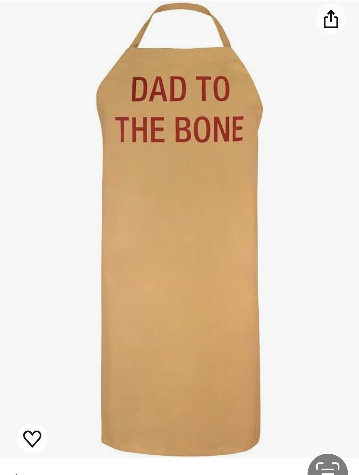 "Dad To The Bone" Long 100% Cotton Apron - Give Dad The Pun He Wants!