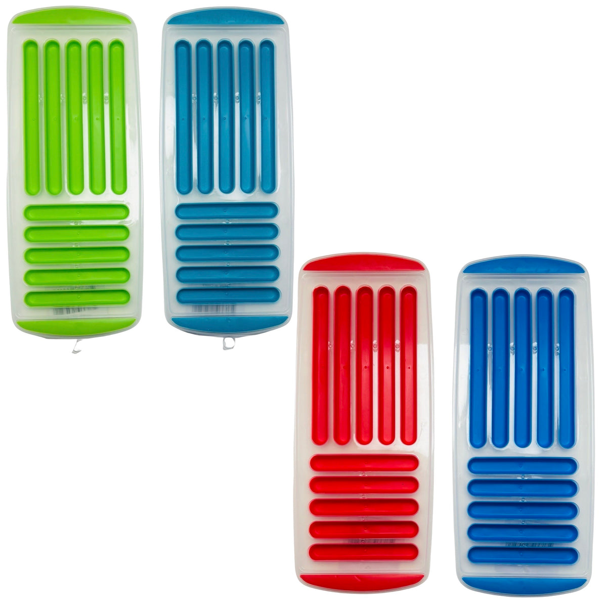 4pk Silicone Water Bottle Ice Cube Tray, Long Sticks - Easy Release